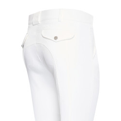 Pantalon d'équitation Euro-Star Gabriel Competition Connect grip genoux homme Blanc Pantalon d'équitation Euro-Star Gabriel Competition Connect grip genoux homme Blanc