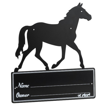 Plaque de box Silhouette de cheval Plaque de box Silhouette de cheval