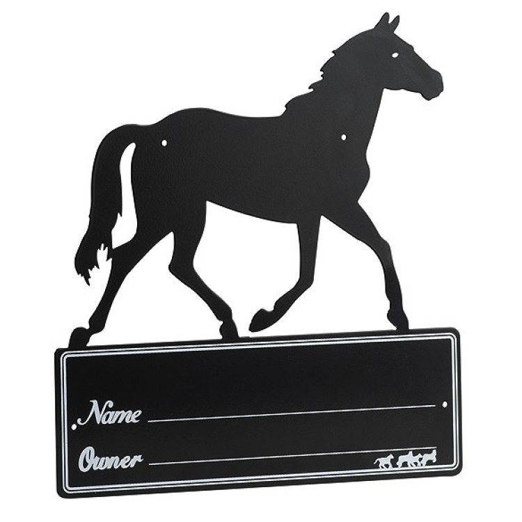 Plaque de box Silhouette de cheval