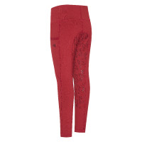 Legging d'équitation Euro-Star Dietse Performance FullGrip enfant Amarena Rouge