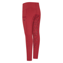 Legging d'équitation Euro-Star Dietse Performance FullGrip enfant Amarena Rouge