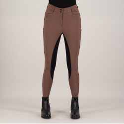 Pantalon d'équitation Euro-Star Arielle Connect FullGrip femme Caramel Marron