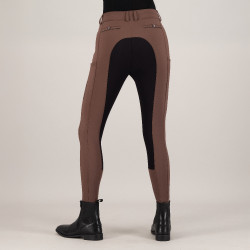 Pantalon d'équitation Euro-Star Arielle Connect FullGrip femme Caramel Marron