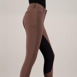 Pantalon d'équitation Euro-Star Arielle Connect FullGrip femme Caramel Marron