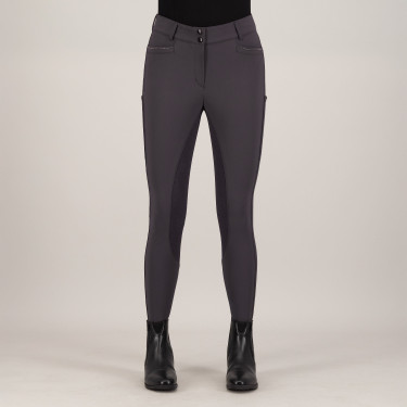 Pantalon d'équitation Euro-Star Arielle Connect FullGrip femme Gris magnet