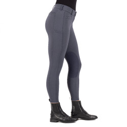 Pantalon d'équitation Euro-Star Arielle Connect grip genoux femme Gris mélange
