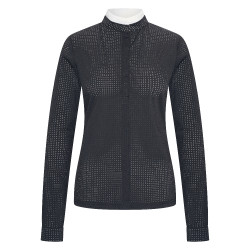 Polo de concours mesh Imperial Riding Grandprix manches longues femme Noir