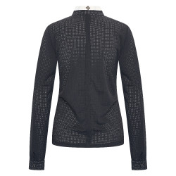 Polo de concours mesh Imperial Riding Grandprix manches longues femme Noir