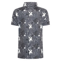 Polo manches courtes Imperial Riding Olivia AOP enfant Charbon de bois Gris Polo manches courtes Imperial Riding Olivia AOP enfant Charbon de bois Gris