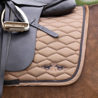 Tapis de selle HV Polo Joan dressage Paille Marron