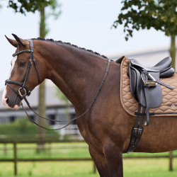 Tapis de selle HV Polo Joan dressage Paille Marron Tapis de selle HV Polo Joan dressage Paille Marron