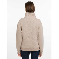 Pull LeMieux col quart zippé Keira femme Almond Beige