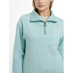 Pull LeMieux col quart zippé Keira femme Aqua