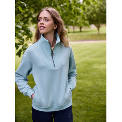 Pull LeMieux col quart zippé Keira femme Aqua