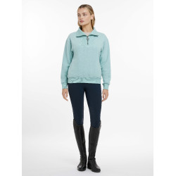 Pull LeMieux col quart zippé Keira femme Aqua
