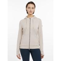 Sweat LeMieux à capuche zippé Tabi Tech femme Stone Gris Sweat LeMieux à capuche zippé Tabi Tech femme Stone Gris