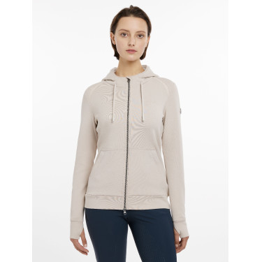 Sweat LeMieux à capuche zippé Tabi Tech femme Stone