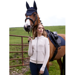 Sweat LeMieux à capuche zippé Tabi Tech femme Stone Gris