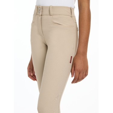 Pantalon LeMieux fond silicone Izzy Young Rider Almond Beige