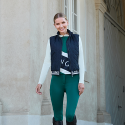 Veste d'équitation Kingsland KLNoelle sans manches matelassée femme Marine Bleu marine