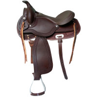 Selle Western Natowa Cuir Lisse Motif Border Stamp 143 pour Cheval