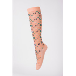 Chaussettes Santia Harcour par 3 Abricot Orange Chaussettes Santia Harcour par 3 Abricot Orange