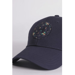 Casquette Cajou Harcour Marine mosaic Bleu marine