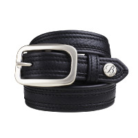 Ceinture en cuir Bates Noir
