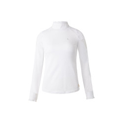 Polo de concours en dentelle à manches longues Sylvie Horze Blanc Polo de concours en dentelle à manches longues Sylvie Horze Blanc