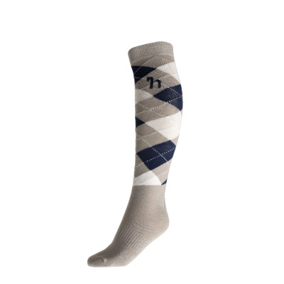 Chaussettes à losanges Horze Holly String beige