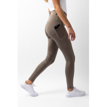 Legging fond intégral Grip Horze Dea femme Marron morille