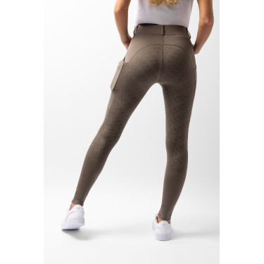Legging fond intégral Grip Horze Dea femme Marron morille