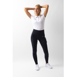 Legging Horze Mathilde fond silicone femme Bleu marine foncé