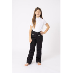Pantalon d'équitation matelassée silicone Adeline enfants Horze Noir