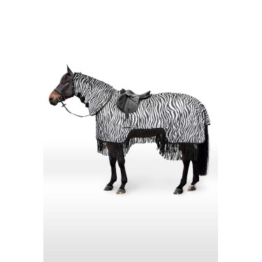 Couverture anti-mouches Horze Defender avec franges Couverture anti-mouches Horze Defender avec franges