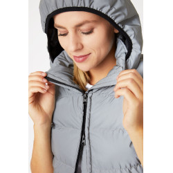 Doudoune sans manches matelassée Horze réfléchissante femme Argent réfléchissant