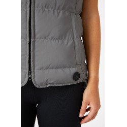 Doudoune sans manches matelassée Horze réfléchissante femme Argent réfléchissant