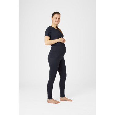 Legging de maternité Horze Ginny fond intégral grip poches téléphone Bleu marine foncé
