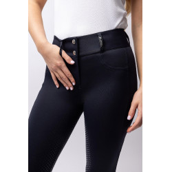 Pantalon d'équitation Horze Evelyn fond intégral femme Marine foncé Bleu