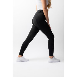 Pantalon d'équitation Horze Evelyn fond intégral femme Noir
