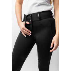 Pantalon d'équitation Horze Evelyn fond intégral femme Noir