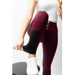 Pantalon d'équitation Horze Evelyn fond intégral femme Port Royale Bordeaux Pantalon d'équitation Horze Evelyn fond intégral femme Port Royale Bordeaux