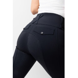 Pantalon d'équitation Horze Leonie fond intégral femme Marine foncé Bleu Pantalon d'équitation Horze Leonie fond intégral femme Marine foncé Bleu