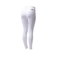 Pantalon Horze Grand Prix III Show fond intégral femme Blanc brillant