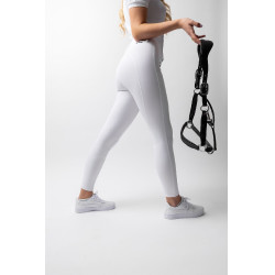 Pantalon Horze Grand Prix III Show fond intégral femme Blanc brillant Pantalon Horze Grand Prix III Show fond intégral femme Blanc brillant