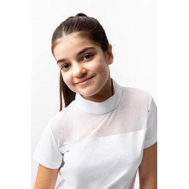 Polo de concours Horze Kaya enfant strass Polo de concours Horze Kaya enfant strass