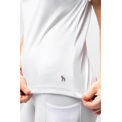 Polo de concours Horze Kaya enfant strass Blanc brillant