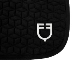 Tapis de selle de saut en matelassage cubique Equestro Noir