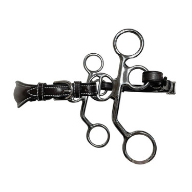 Hackamore Jump'In Poney cuir branches courtes Hackamore Jump'In Poney cuir branches courtes