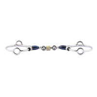 Mors Blue Steel Jump'In releveur double brisure avec anneaux en cuivre
